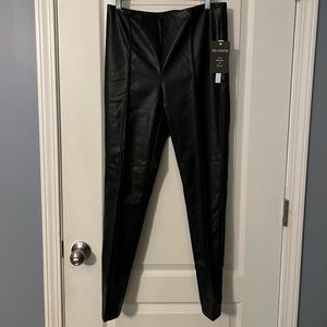 BNWT faux black leather leggings size M